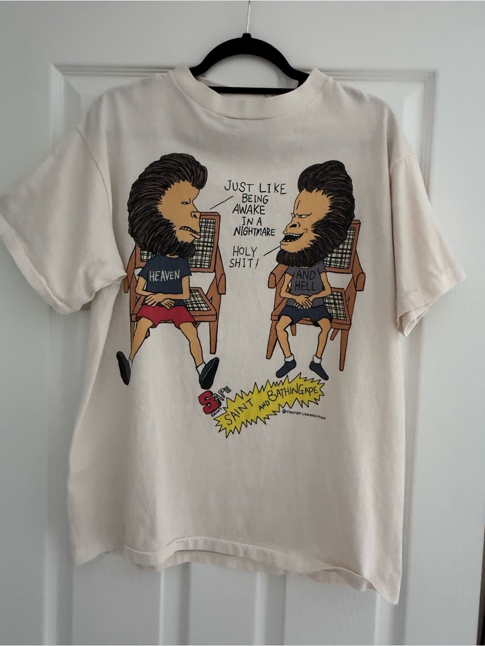 Saint Michael $BAPE Beavis&Butt-Head Graphic Tee Size S